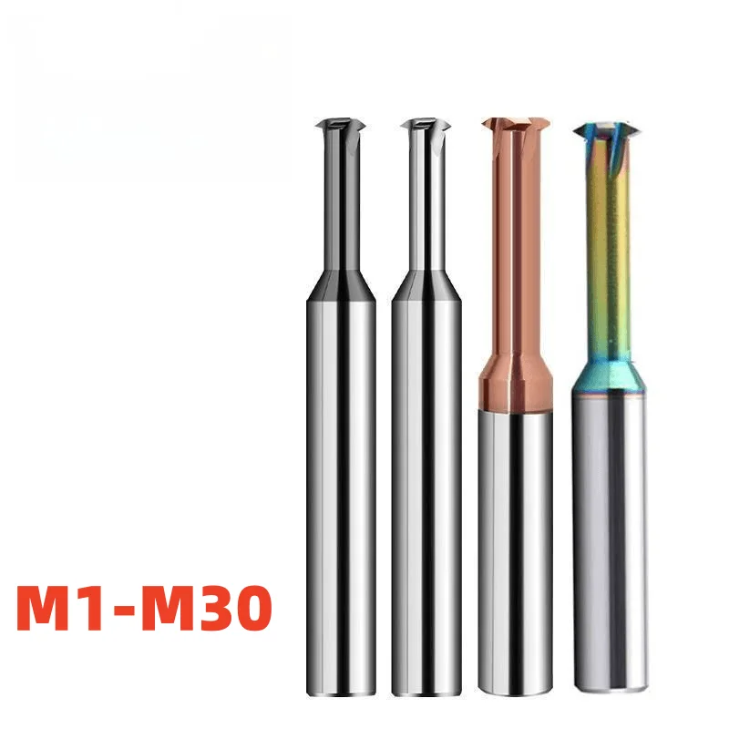 

1pcs CNC Single Flute Machine Solid Carbide Thread Milling M1M1.4M1.6M2M3M4M5M6M8M10M12M14M16M18M24M30mill mills Cutter