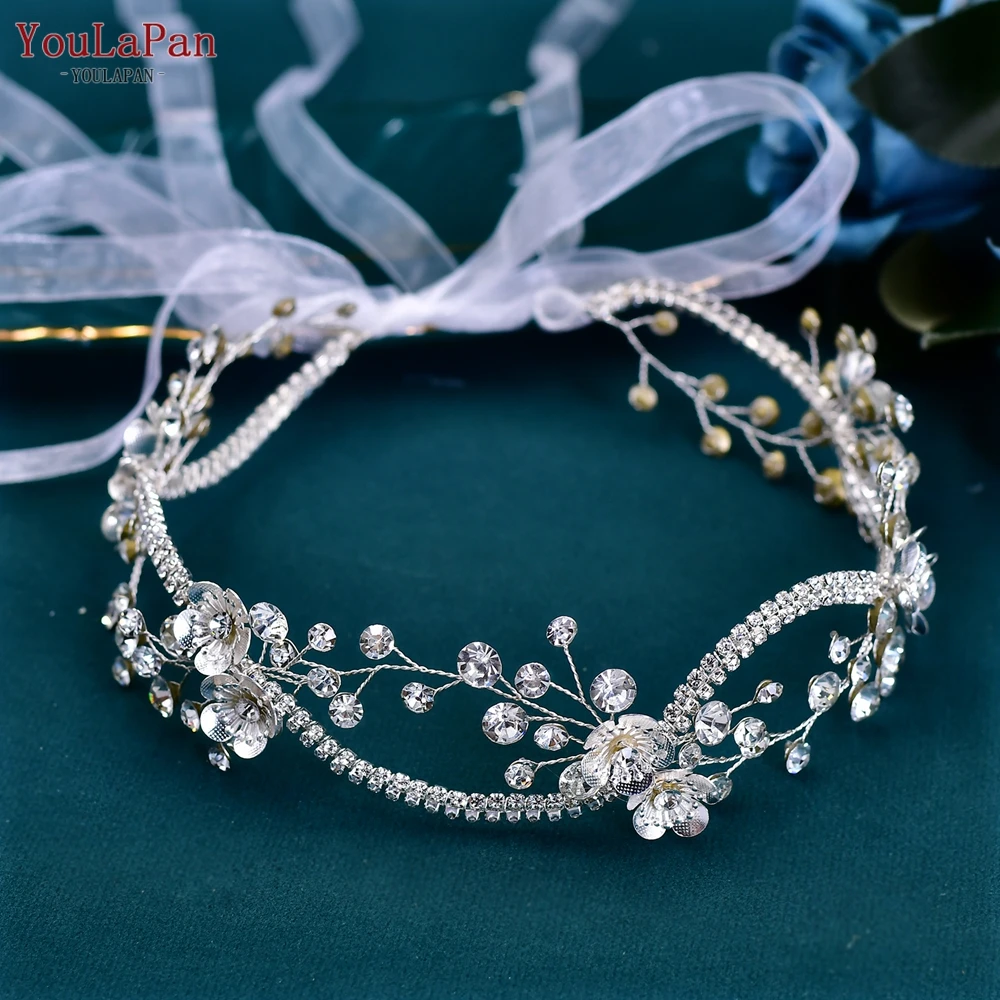 YouLaPan Silver Color Rhinestone Woman Sash Bridal Evening Gown Belt for Party Handmade Wedding Dress Accessories SH573