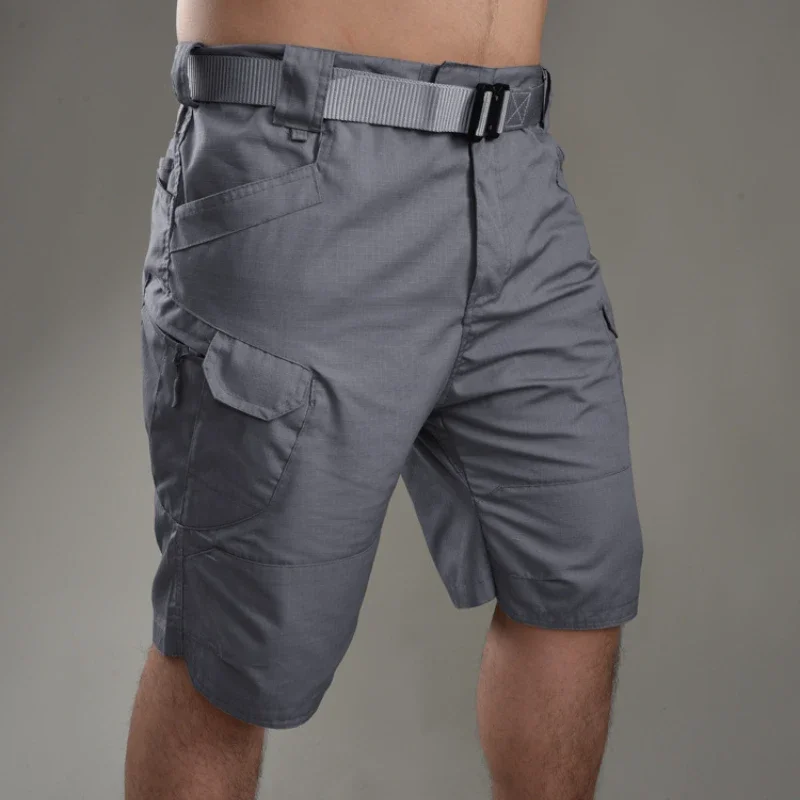 Pantaloncini tattici urbani da uomo pantaloncini Cargo resistenti all'usura impermeabili all'aperto pantaloni da trekking multitasche ad asciugatura rapida taglie forti