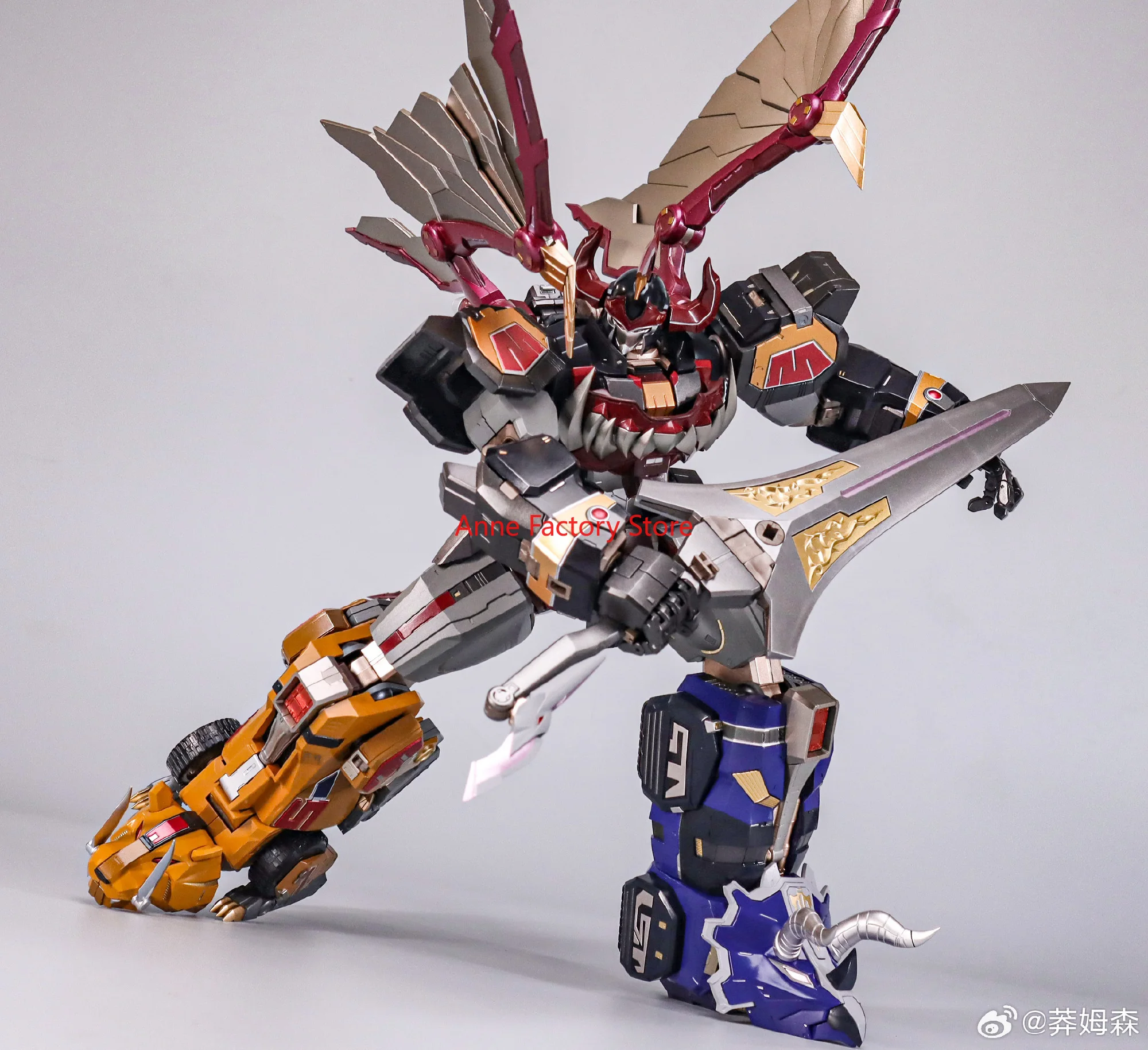 Nuevo Modelo De Rafaga ZL-01 KO FLAMETOYS BEAST LORD Dragão Caesar Megazord Aleación Producto Terminado Modelo Figuras De Acción
