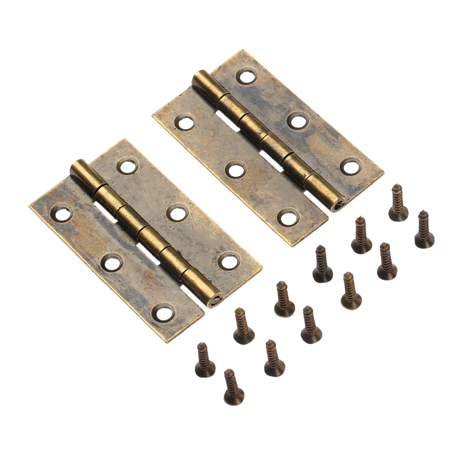 

2Pcs Bronze Furniture Cabinet Drawer Door Butt Hinge Antique Decorative Hinges for Jewelry Wooden Box Furniture Hardware 50x28mm