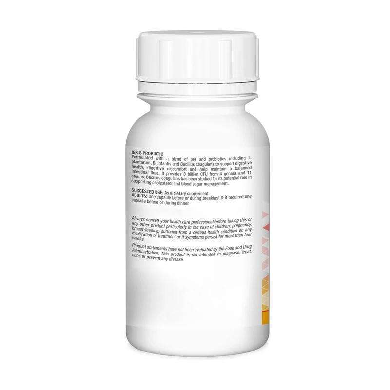 IBS 8 Probiotic Capsules, Beneficial for Intestinal Health, 60 Capsules