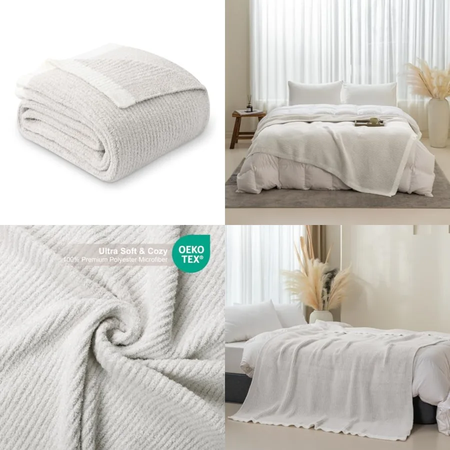 

Ultra Soft Throw Blanket for Couch 60x80 Inch Luxurious Super Cozy Fluffy Microfiber Blanket Plush Warm Reversible Throw Blanke