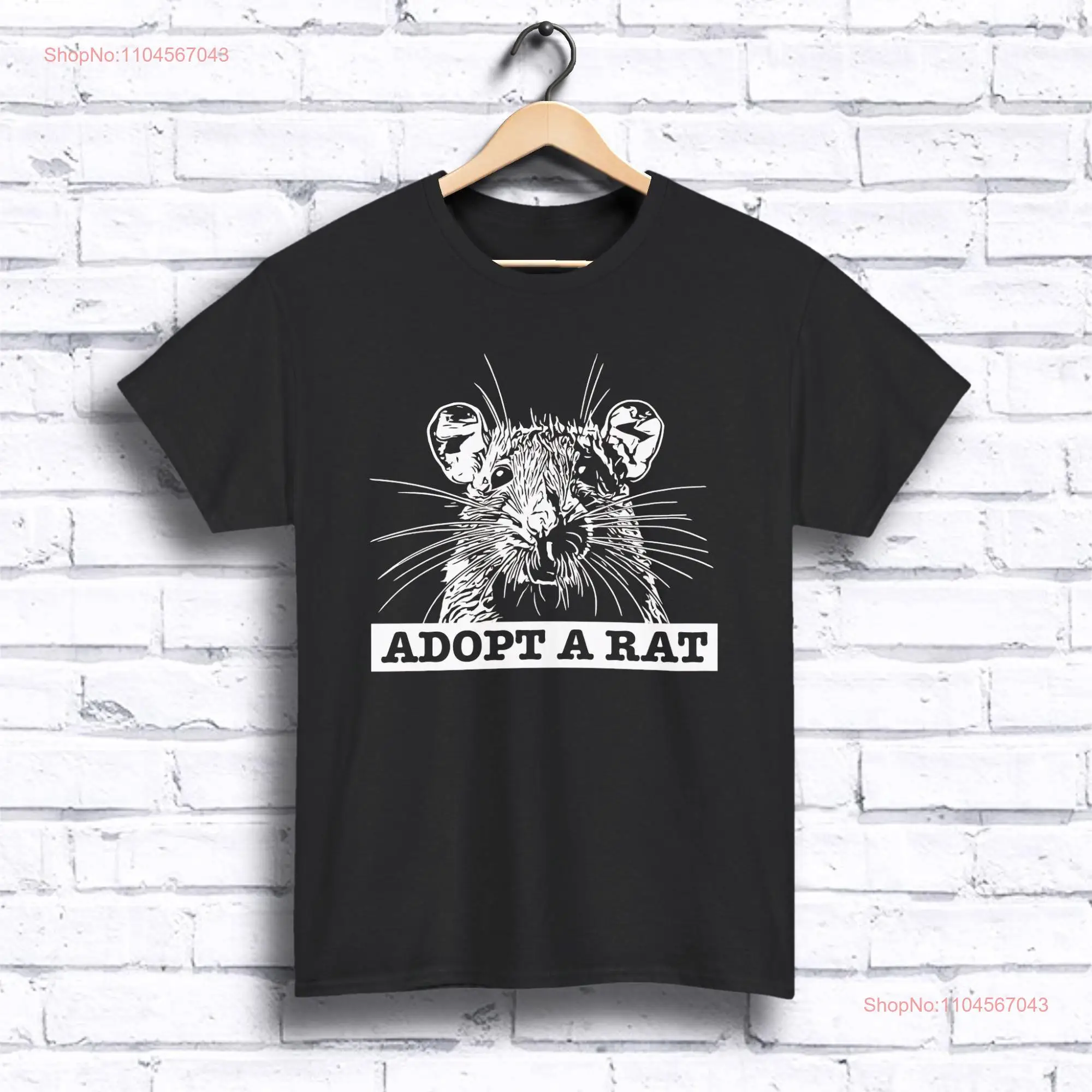 Adoptar una camiseta RaT, ropa punk extraña para amantes de los animales, mangas largas o cortas