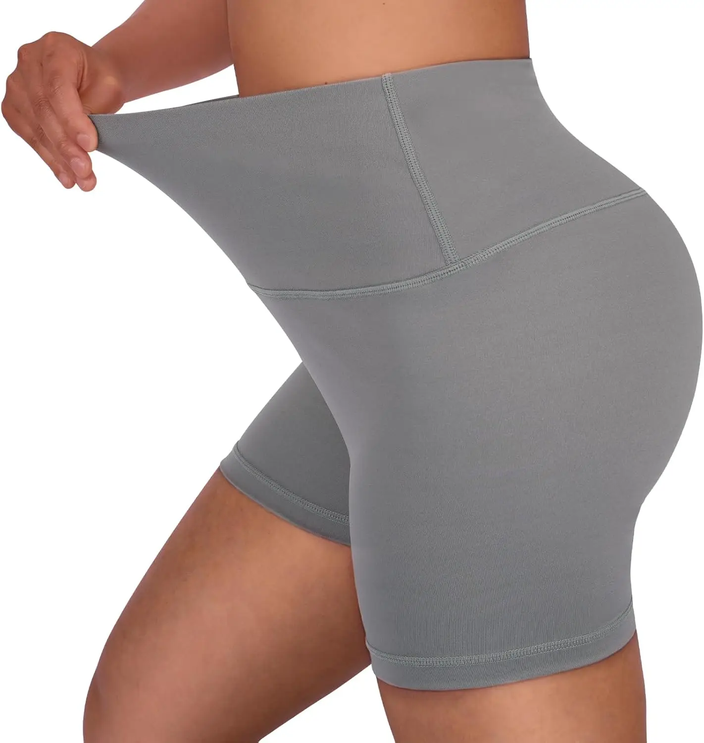 

High Waisted Biker Shorts for Women \u2013 4" Tummy Control Fitness Workout Yoga Running Athletic Butter Soft Spandex Shorts