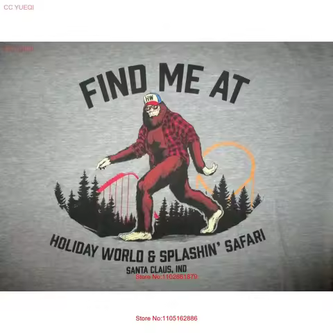 HOLIDAY WORLD SPLASHIN' SAFARI T SHIRT Santa Claus Indiana BIGFOOT Sasquatch XL vintage Washed streetwear Slightly Casual