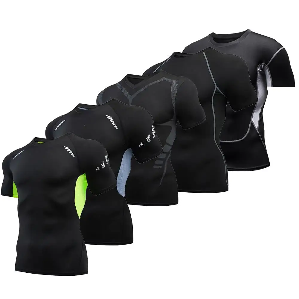 

Мужская компрессионная футболка для MMA Rashguard, боксерские мужские футболки с коротким рукавом, футболки для спортзала, фитнеса, тренировок, спорта, Jiu Jitsu, мужские футболки