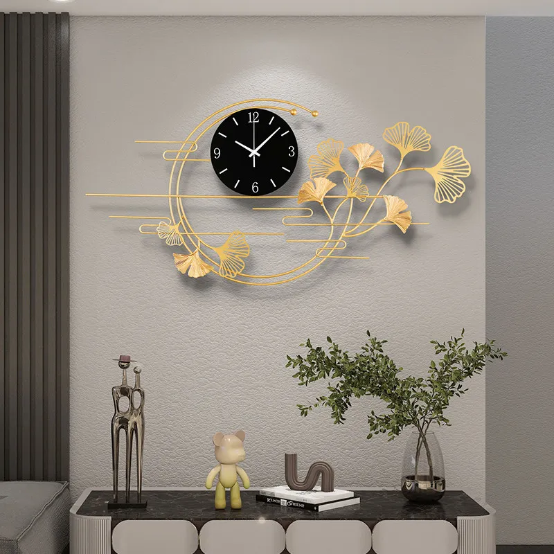 Fashion Xenomorph Wall Clocks Living Room Luxury Minimalist Aesthetic Wall Watch Chinese Style Vintage Horloge Home Decoration