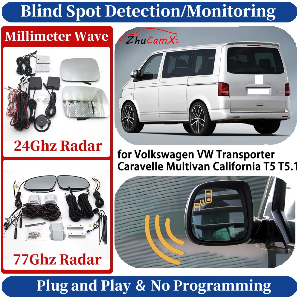 

Blind Spot Monitoring/Detection System for Volkswagen VW Transporter Caravelle Multivan California T5 T5.1 Side Lane Change