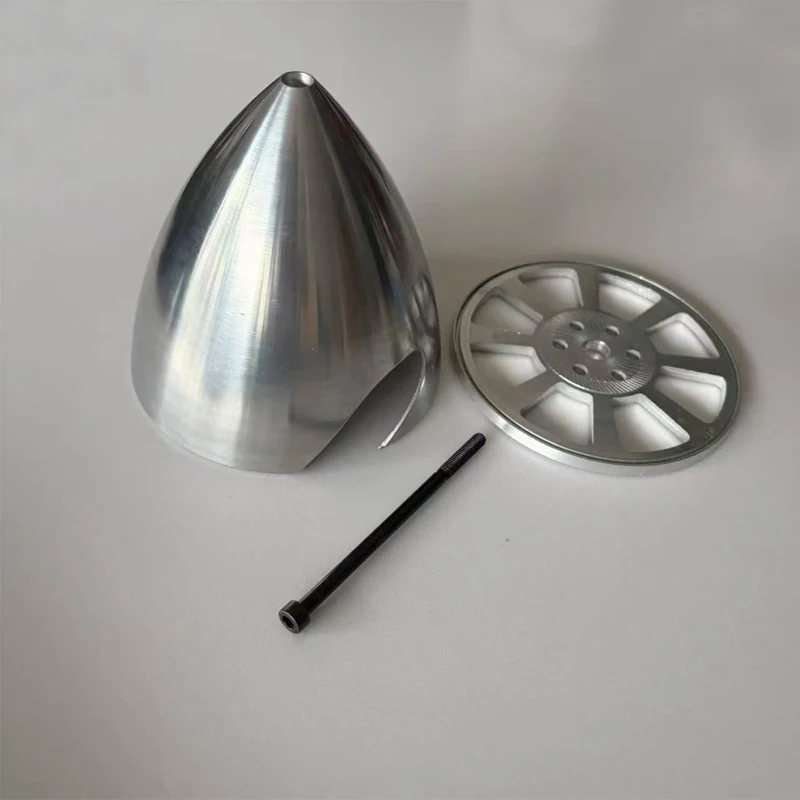 

1PCS High-strength Aluminum Alloy 2-Blade Spinner 4.5inch Metal Cowling Replacement Parts for Oil-Powered Fixed-Wing RC Aircraft