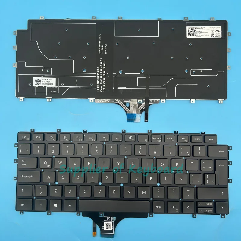 

NEW Latin Spanish Keyboard For Dell Latitude 9510 9520 2-in-1 (not for xps 15 9510 ) Backlit