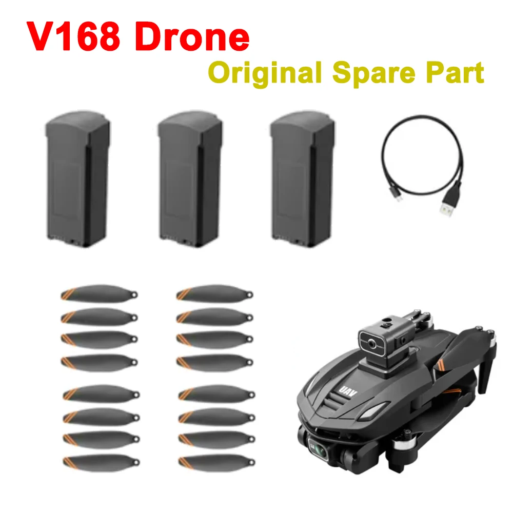 V168 GPS Drone Spare Part Propeller / Battery / USB Charger Cable Part V168 RC Quadcopter Accessory