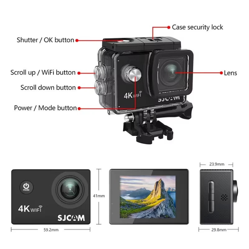 SJ4000 Air New SJCAM 4K Waterproof Action Camera -Your Everyday Adventure Partner with WiFi Live View