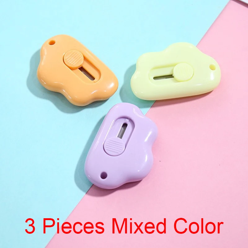Mini Pocket Cloud Art Utility Knife Box Mes Papiersnijder Craft Wrapping Hervulbaar mes Briefpapier