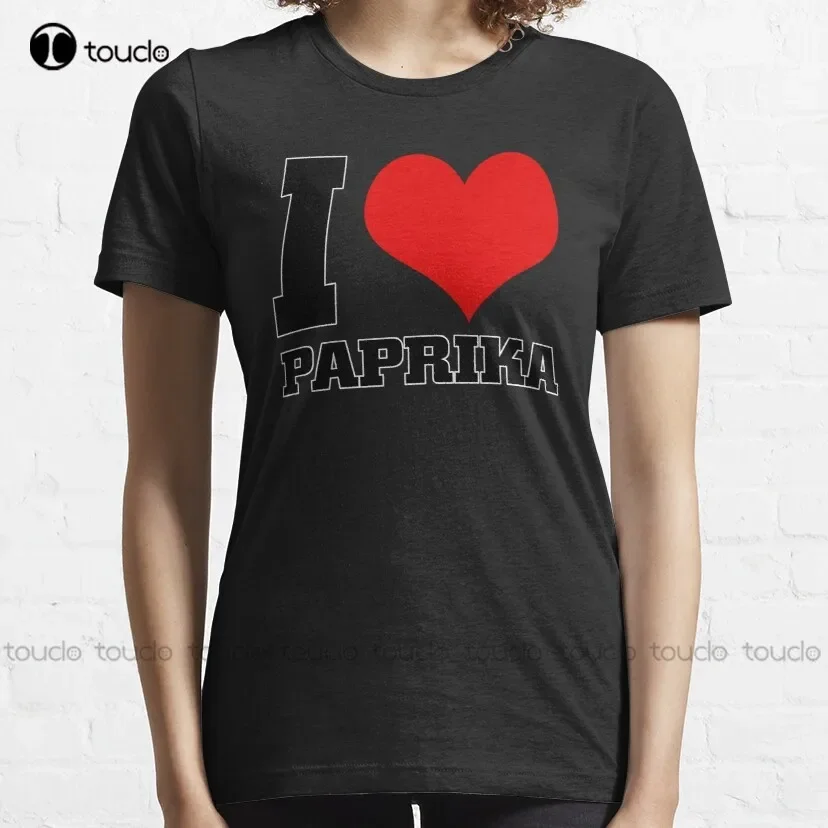 Eu amo comida páprica meu amor clássico camiseta masculina casual personalizado aldult adolescente unisex impressão digital camiseta Xs-5Xl