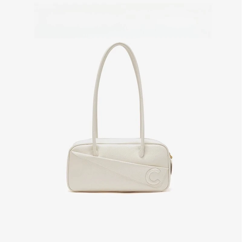 

Exquisite and simple solid color single shoulder hand-held Tusi women's bag, practical commuting tote bag