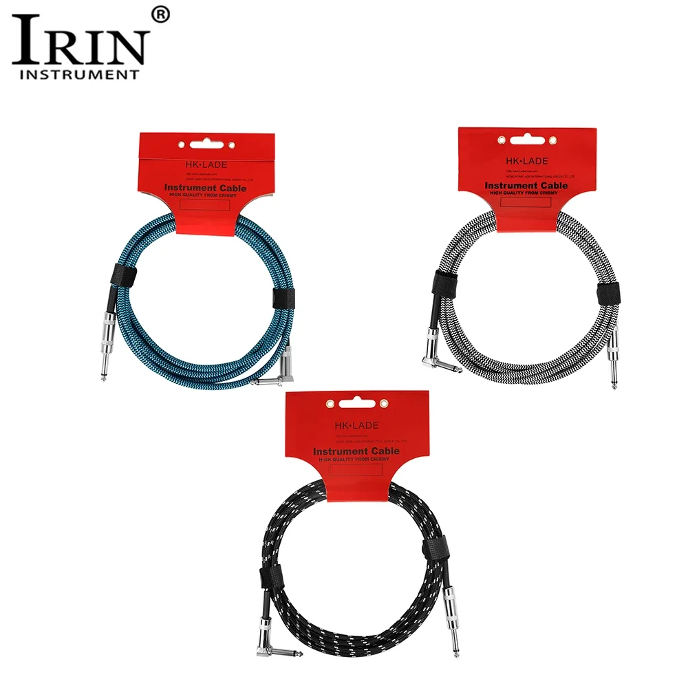 

IRIN 3M Guitar Cables Electric Guitar Bass Keyboard Instruments Noise Reduction Audio Cables Amplifier Cables Guitar Accessories