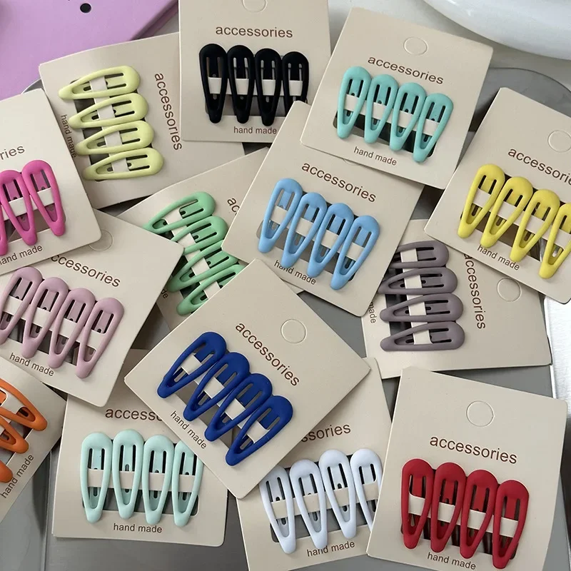 4 sztuk/zestaw słodkie słodkie kolorowe w kształcie kropli wody BB spinki do włosów dla dzieci nakrycia głowy dziewczyny piękne spinki do włosów DIY akcesoria do stylizacji włosów