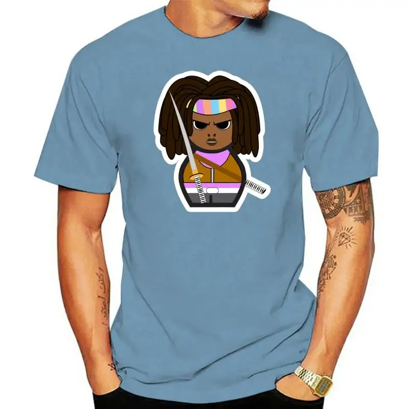 The Walking Dead TWD Michonne t-shirt tee shirt tshirt 25 colors 4 Sizes  Cartoon t shirt men Unisex New Fashion tshirt free