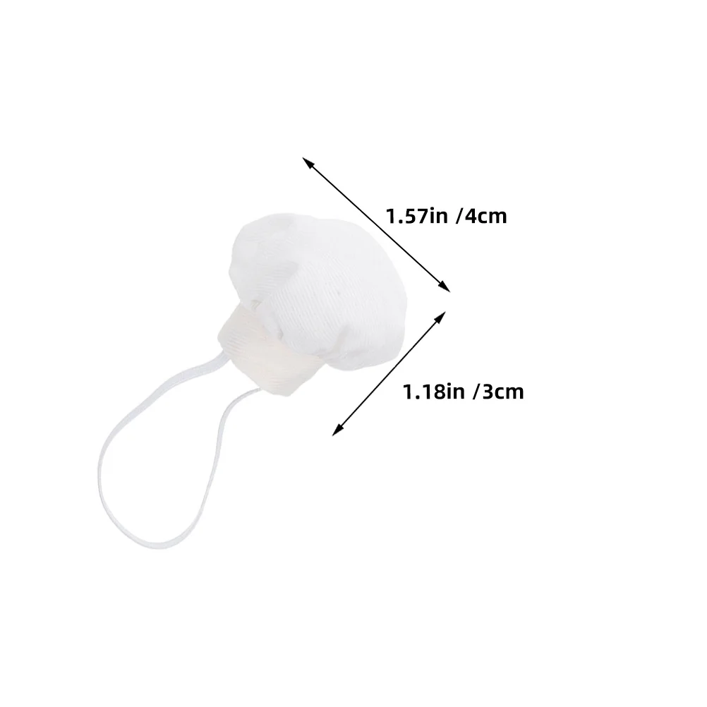 4 قطعة القبعات النسيج الأبيض ل 10-15 سنتيمتر دور اللعب زي الخبز الحرفية اكسسوارات الديكور قبعة الطاهي الأبيض #5