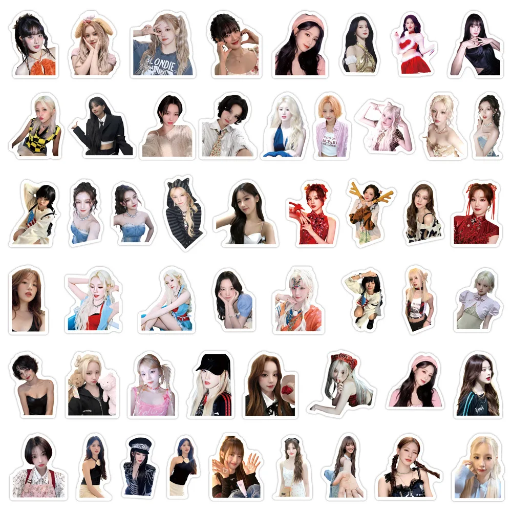 105PCS KPOP Korean Girl Group Gidle Stickers Personalized Creative Decoration Bookshelf Skateboard Helmet Graffiti Decals