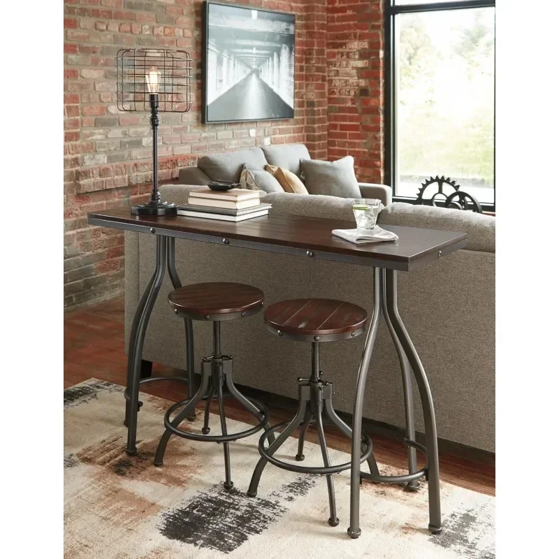 Urban Counter Height Dining Table Set, Home Bar Móveis, cinza, 2 Bar Stools