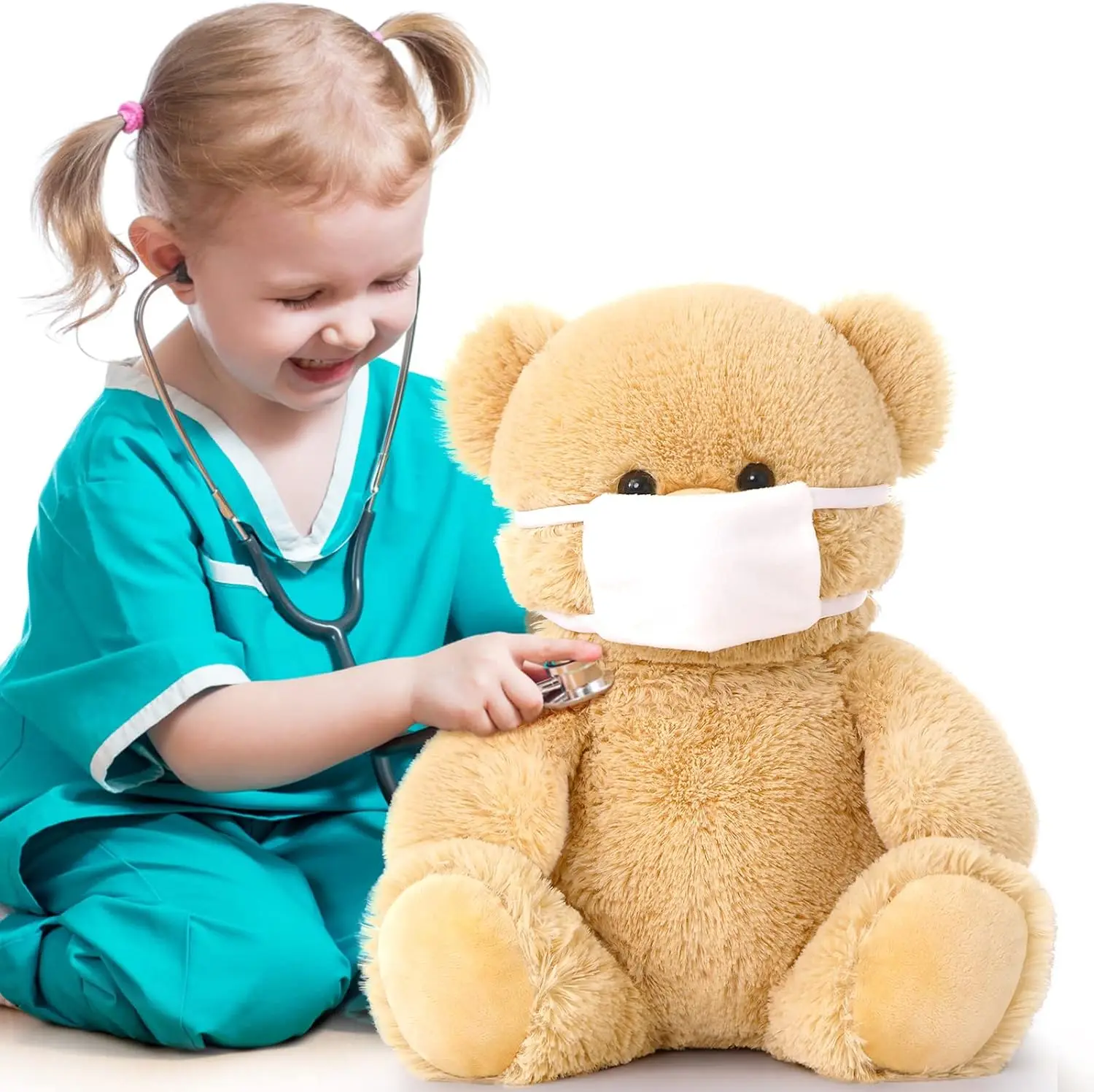 MorisMos Get Well Soon Teddy Bear Stuffed Animal - Stuffed Bear Plush Toy, Get Well Soon Gifts for Kids Men Women After Surgery