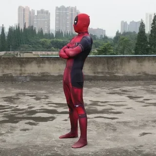 Disfraz de Cosplay de Deadpool para adultos y niños, traje Zentai de superhéroe para Halloween, mono completo para hombre y niño