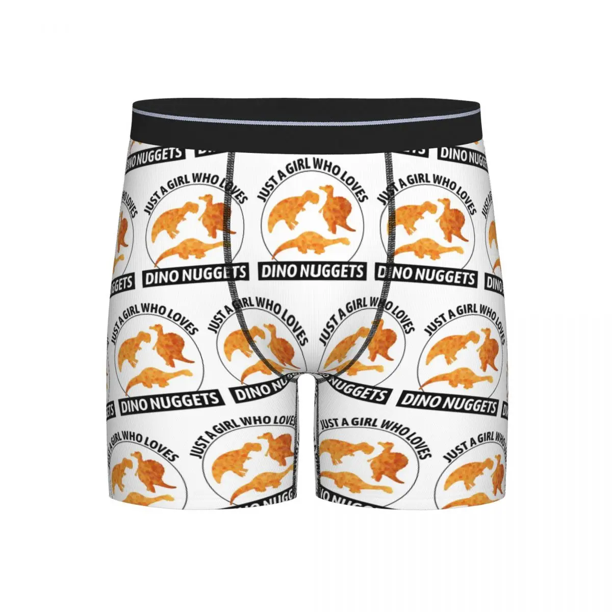

Long Boxer Underpants Shorts Chicken Nugget Fast Food Dinosaur Dino Panties Men Breathable Underwear for Homme Man Boyfriend