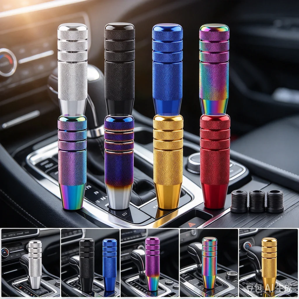 5 Speed Car 8 Colors Gear Shift Knob Aluminum Lever Shifter Stick Manual Gear Head Lever Headball Knobs
