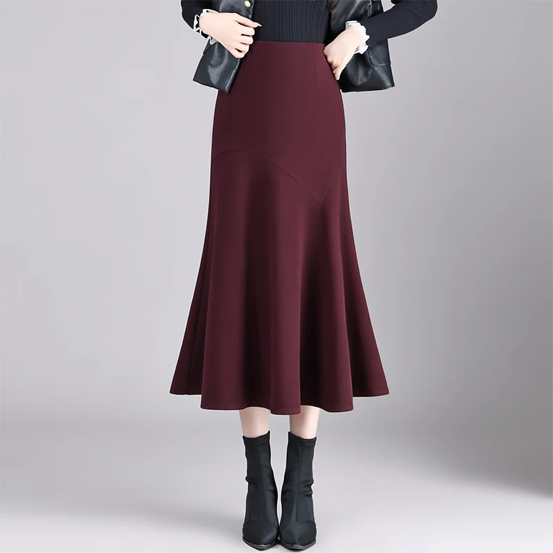 

Юбка-миди женская Bla Hepburn Sle Fi Tail f, осенне-зимняя, шерстяная, А-силуэт, стройнящая, с завышенной талией, из полиэфирного волокна