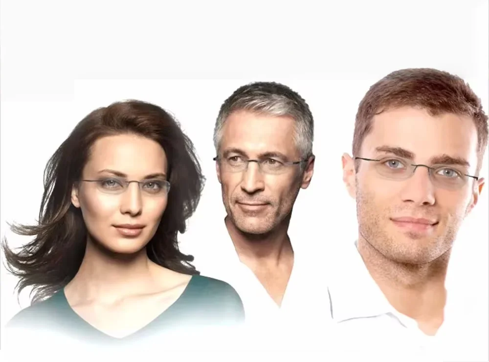Chashma Brand Titanium Rimless Glasses  Myopia Glasses Frame for Man and Woman