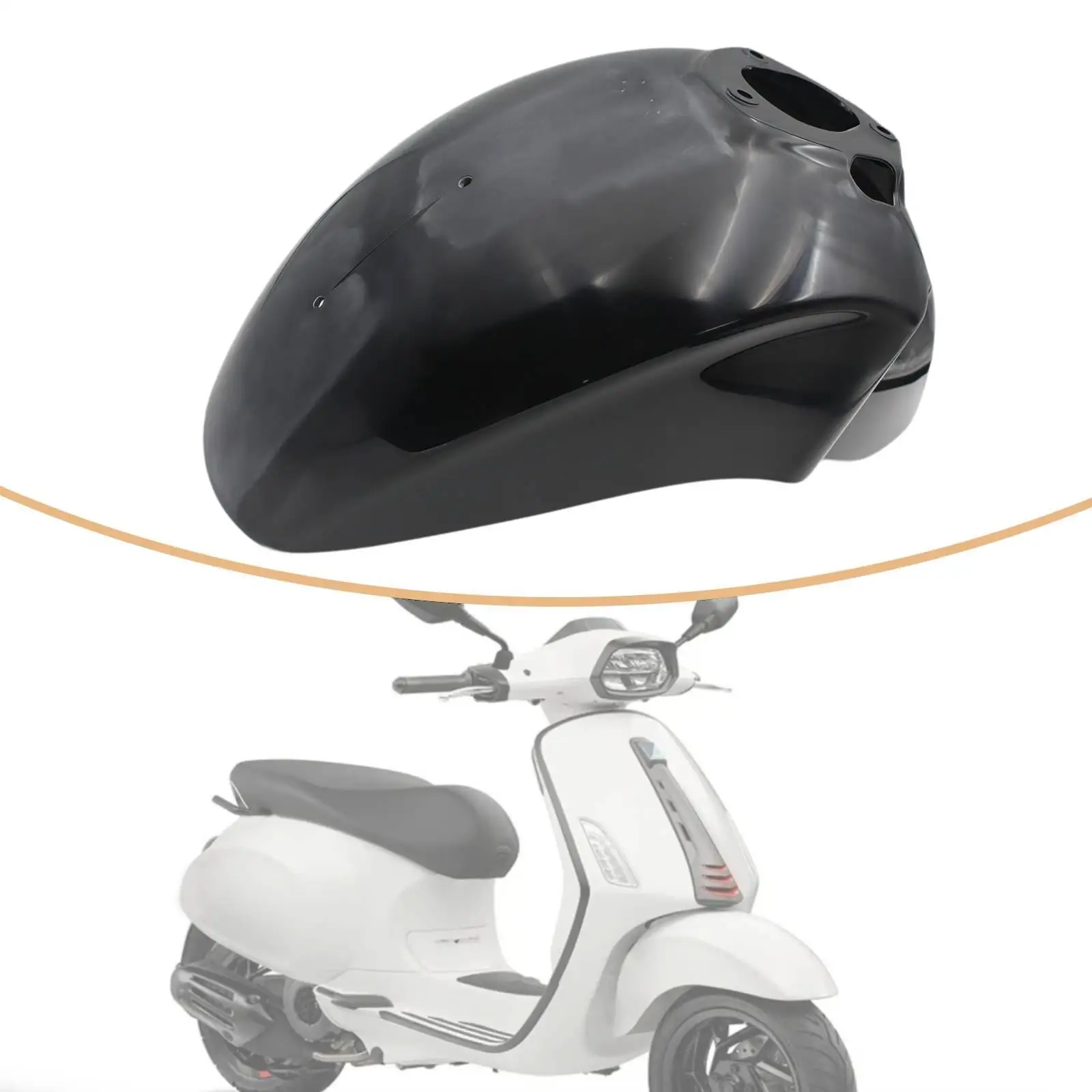 Motorcycle Front Wheel Mudguard Premium Black Plastic Mud Flap Weather Resistant Easy Install Protective Accessory for Touring