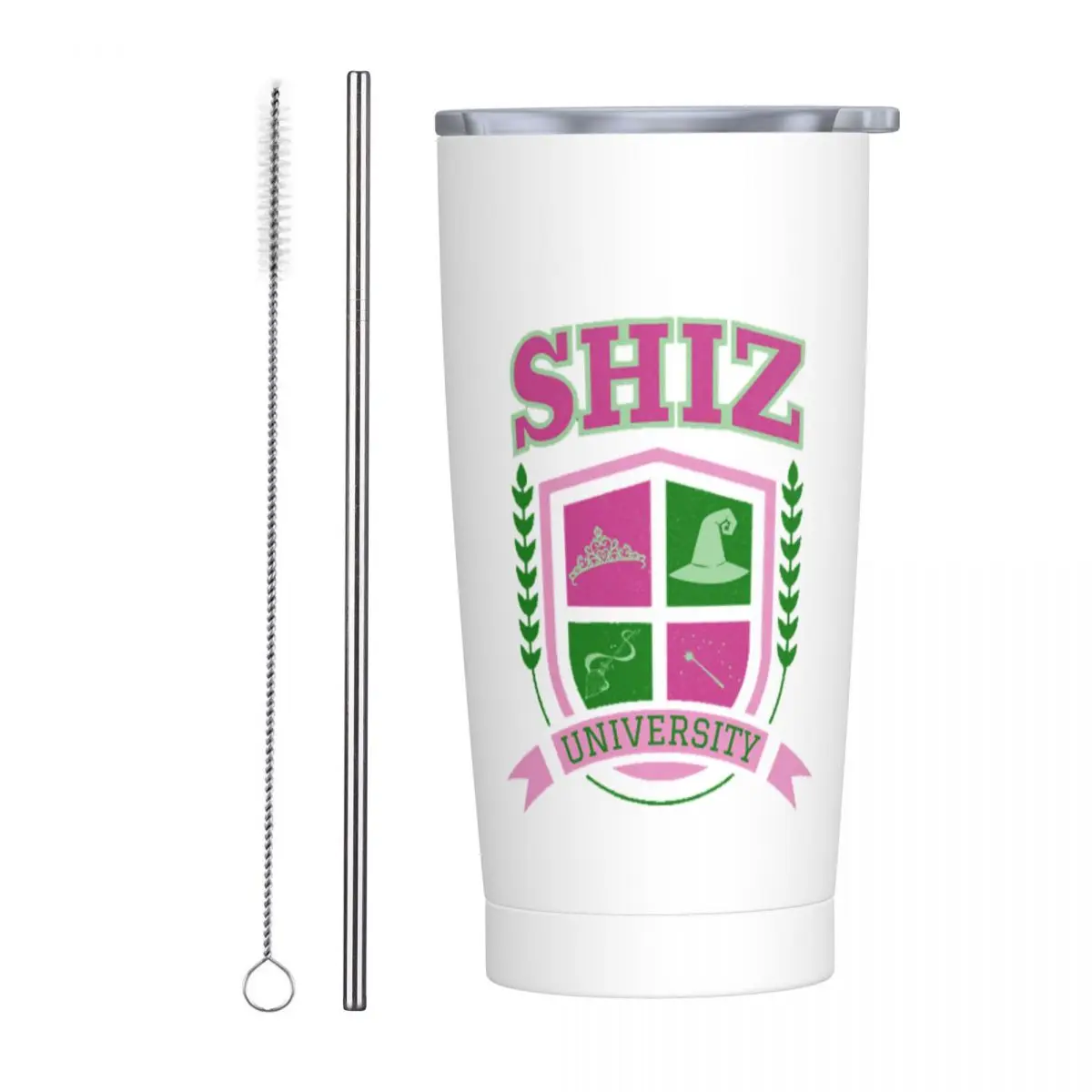 Shiz University Stainless Steel Tumbler Vacuum Insulated Mug Thermal Cold Bottle Straws With Lid 20oz