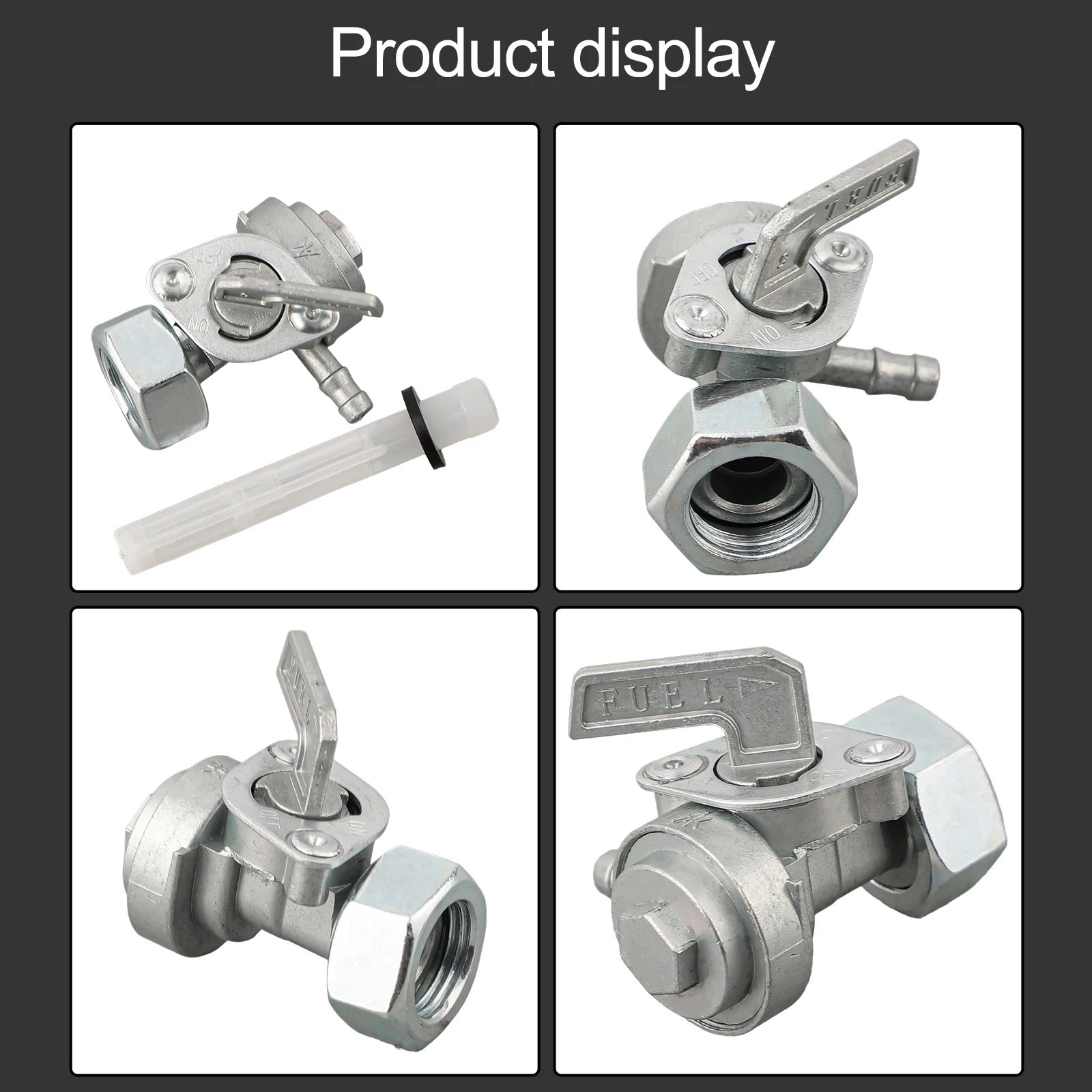 M16x1 5 мм запорный клапан для топлива, кран для генератора, резьба с шестигранной гайкой 22 мм, совместимая с моделями двигателей от 5 до 16 л.с.