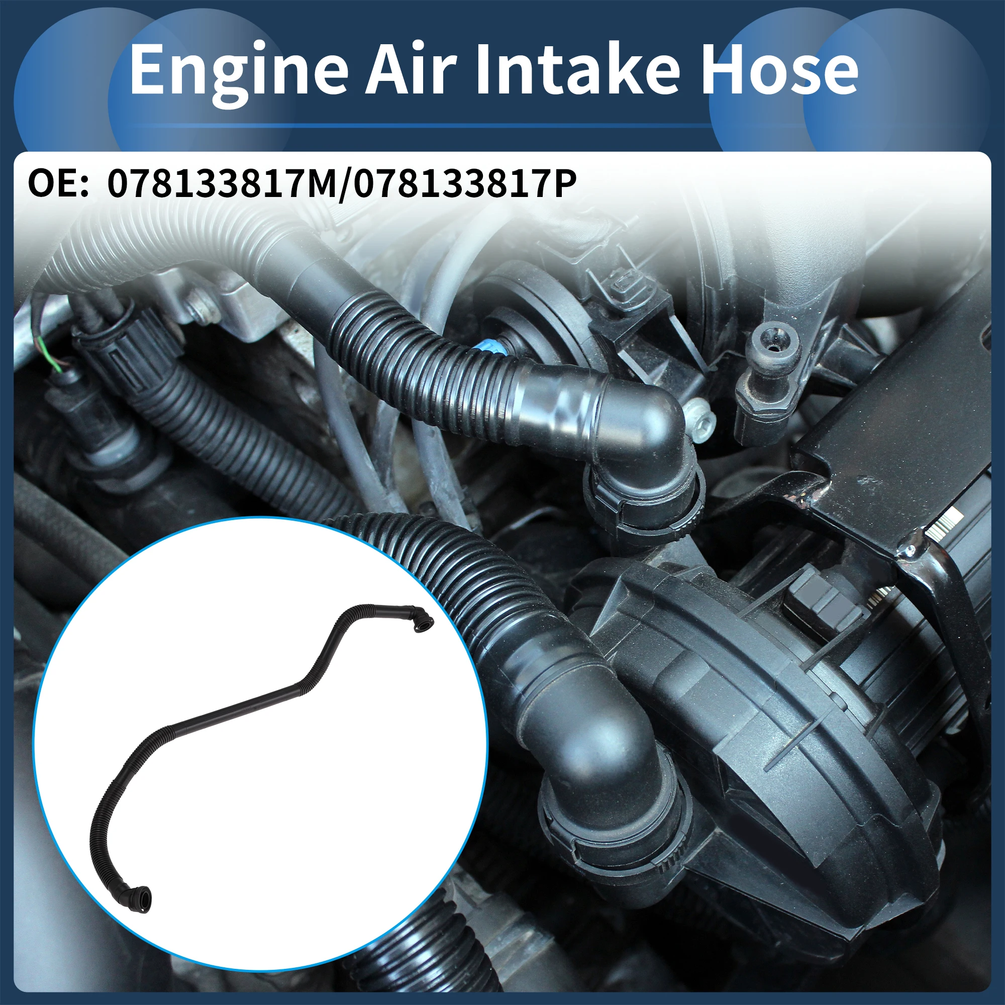 X AUTOHAUX Engine Air Intake Hose for Audi A6 Saloon 97-05 Air Intake Duct No.078133817M