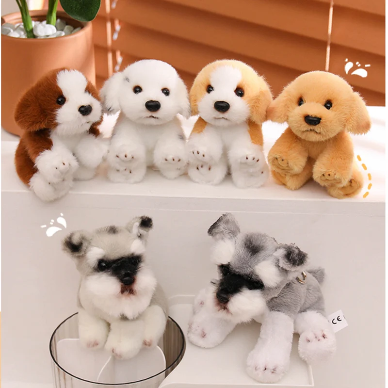 

12-14 см имитация золотистого ретривера далматинские плюшевые игрушки мягкие милые мягкие игрушки Мальте собака детские куклы для детей подарок