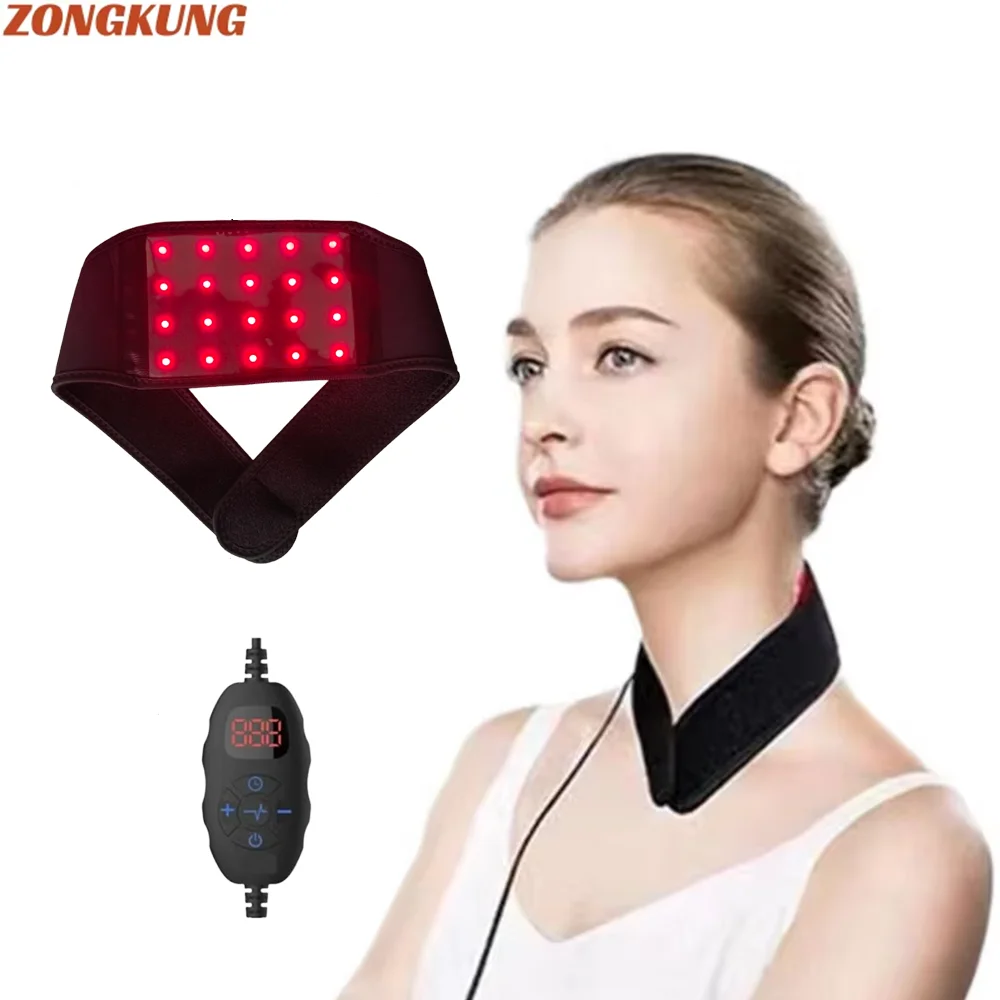 Led Red Light Infrared Therapy Belt 20pcs Lamp Beads Deep Therapy For Arm Cervical Joint Pain Relief  Neck Massage Device