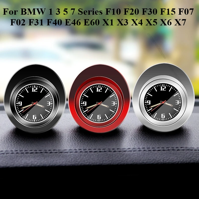 Para bmw 1 3 5 7 séries f10 f20 f30 f15 f07 f02 f31 f40 e46 e60 x1 x3 x4 x5 x6 x7 relógio de carro stick-on mecânica relógio de quartzo