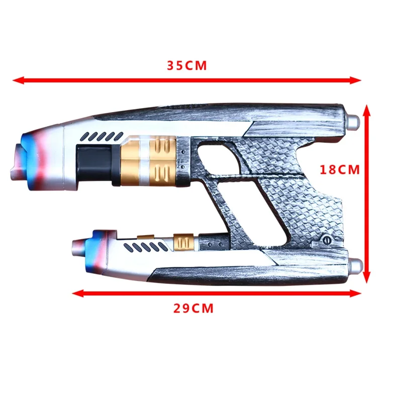 Un paio di pistole Cosplay Star Lord Gun Peter Quill arma resina puntelli fatti A mano adulto Halloween Party Prop