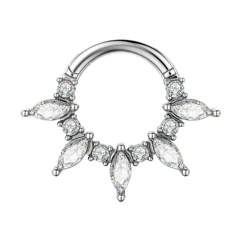 Image 6: Anneau Cartilage en nez, oreille, Septum élégant, bijoux corps en acier inoxydable, 31BB