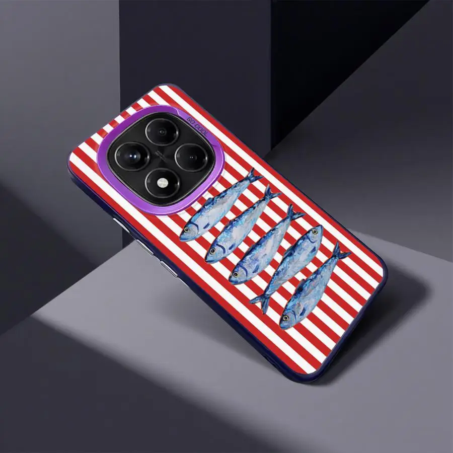 Back Phone Cover Case for Xiaomi Poco F4 C51 X3 Pro C50 X3 NFC X5 F3 GT Marinc Life Crabs Lobsters Cool