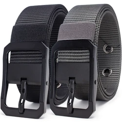 Men Belt Pin Buckle Metal Belt Nylon Military Breathable Belts for Men Cowboy Nylon Sport Adjustable Belt for Women Accessories