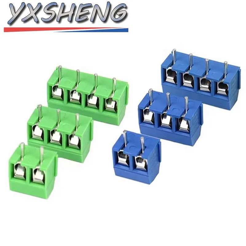 10PCS KF301 PCB Terminal Block Connector Pitch 5.0mm 2P 3P 4P 2Pin 3Pin 4-Pin Screw PCB Terminal Blocks Connector Assortment Kit