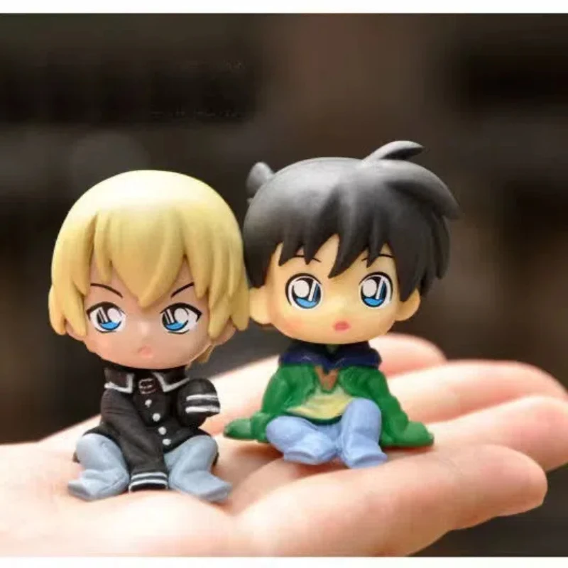 4 ชิ้น/เซ็ตอะนิเมะนักสืบ Conan รุ่น q Mini ท่าทาง Action Figure PVC ของเล่นตุ๊กตารถเครื่องประดับตกแต่งของขวัญ
