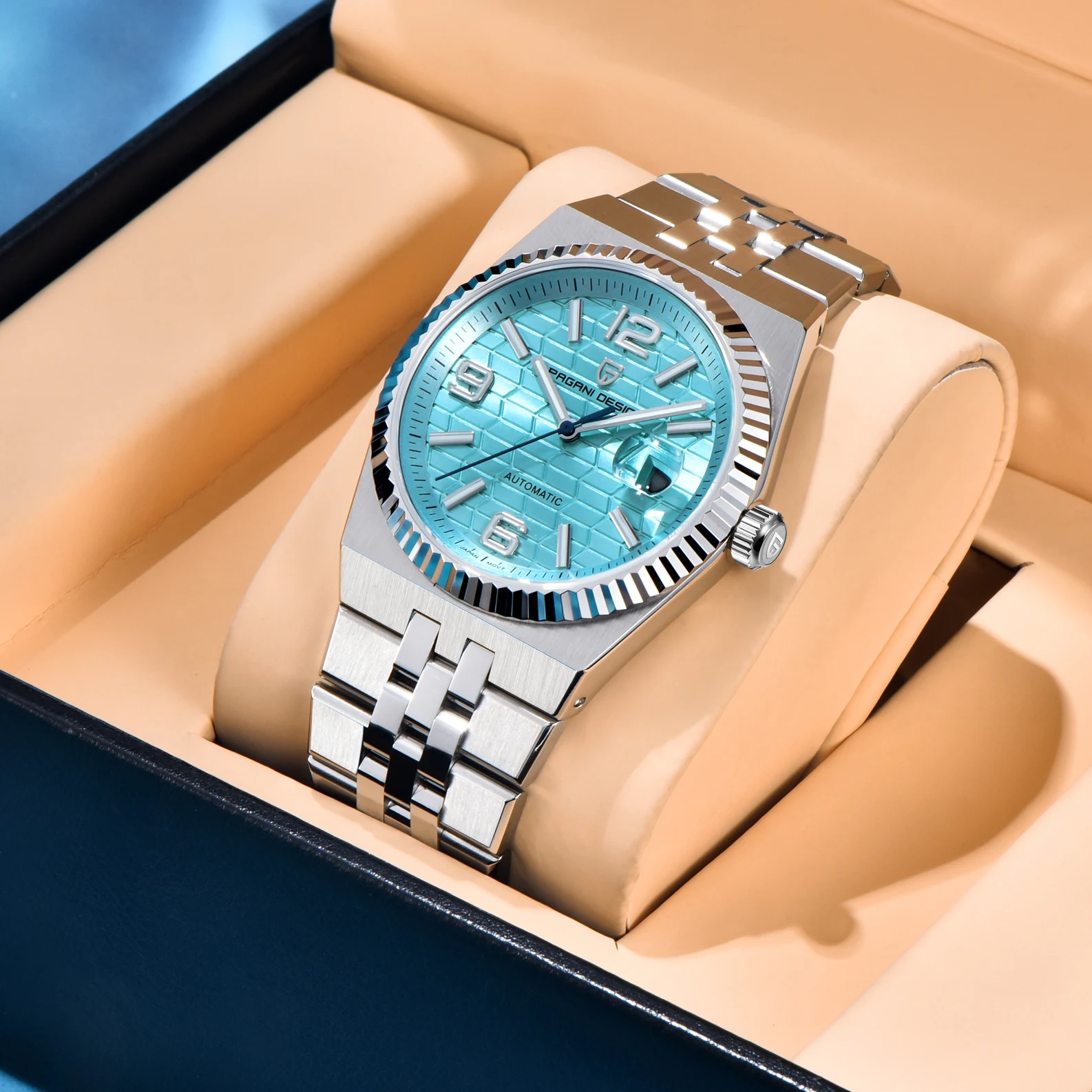 PAGANI DESIGN 2025 جديد الجليد الأزرق ساعة أوتوماتيكية للرجال الفاخرة ساعات المعصم الميكانيكية الرجال AR الياقوت كريستال ساعة رياضية الرجال #3