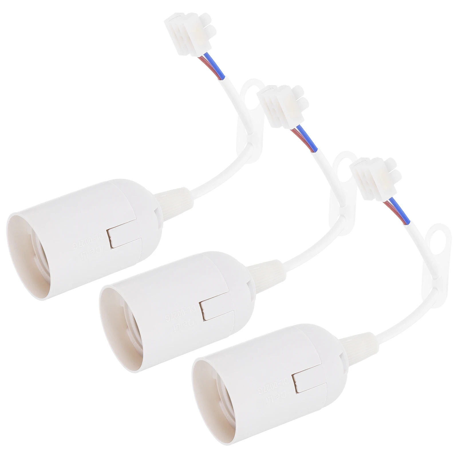 

3 Pcs Chandelier Accessories Ceiling Light Socket Bulb Holder with Plug Lamp Hanging Lights Parts
