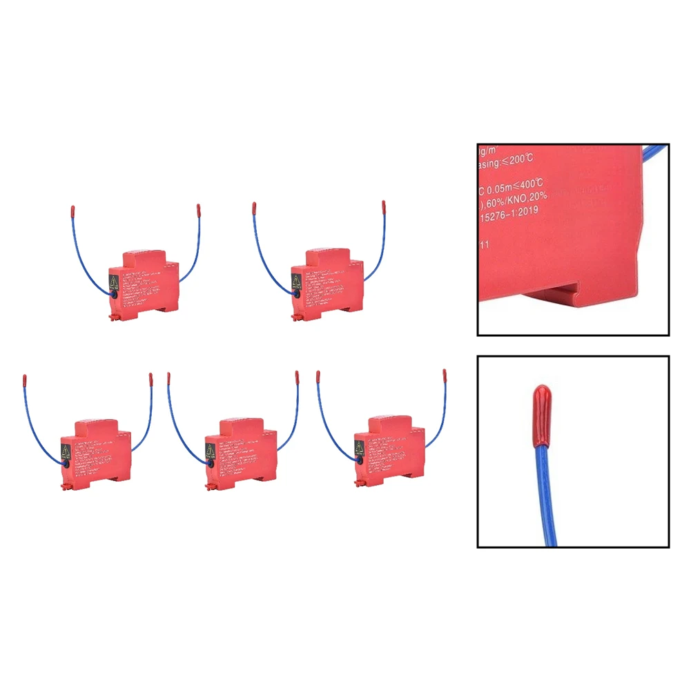 5PCS Nozzle Thermal Device For DIN Rail Electrical Cabinet Fire Suppression System Red Heat Activated Extinguisher