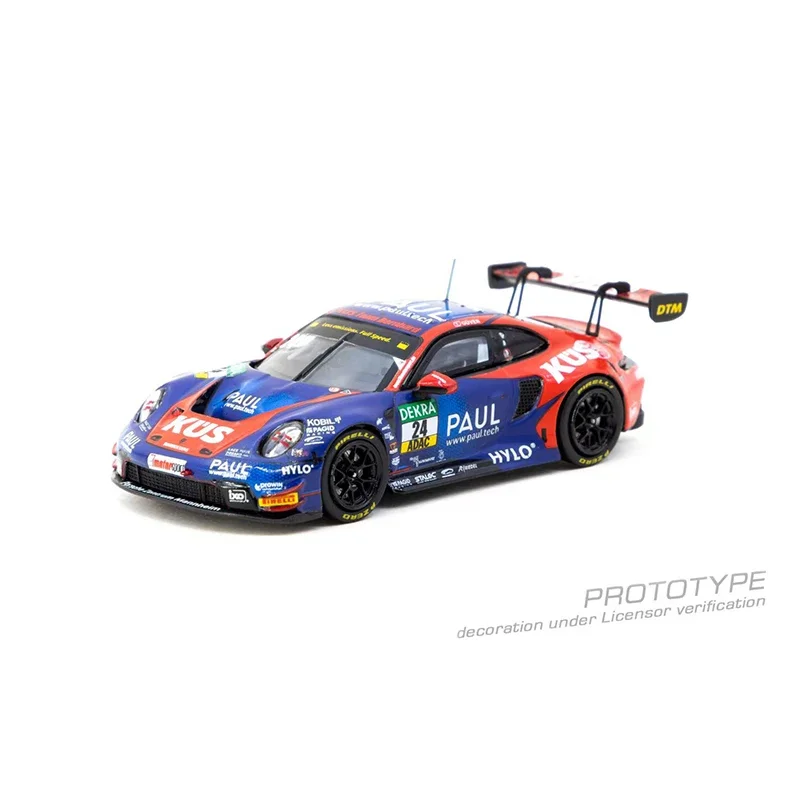 Prevendita TW 1:64 Porsche 911 GT3 R DTM 2023 Collezione di modelli di auto pressofusi Giocattolo in miniatura Tarmac funziona