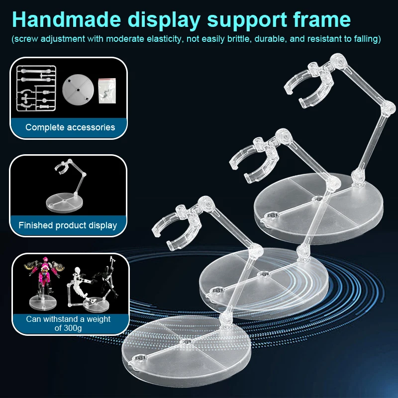 

1Pc Action Figure Base Suitable Display Stand Bracket For HG 1/144 Model Stand Doll Stand Robot Soul Bracket Universal Stand